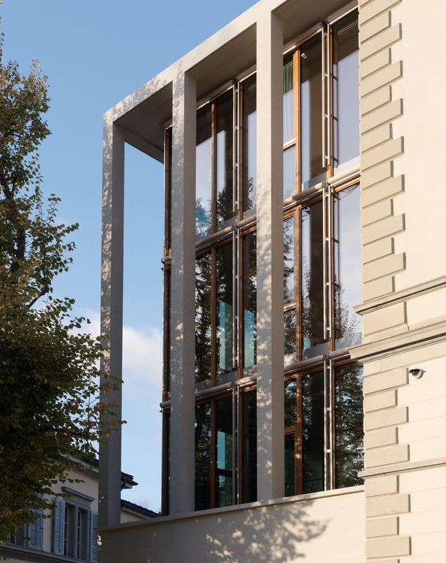 Umbau und Erweiterung Staatsgebäude Chur – Fassade Kontext Alt und Neu – Adrian Scheidegger / Alexander Jaquemet